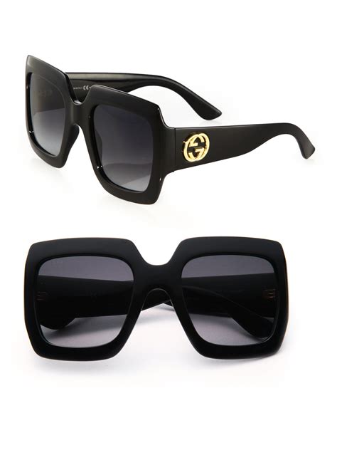 gucci eyewear oversized square-frame sunglasses|gucci minimal 54mm square sunglasses.